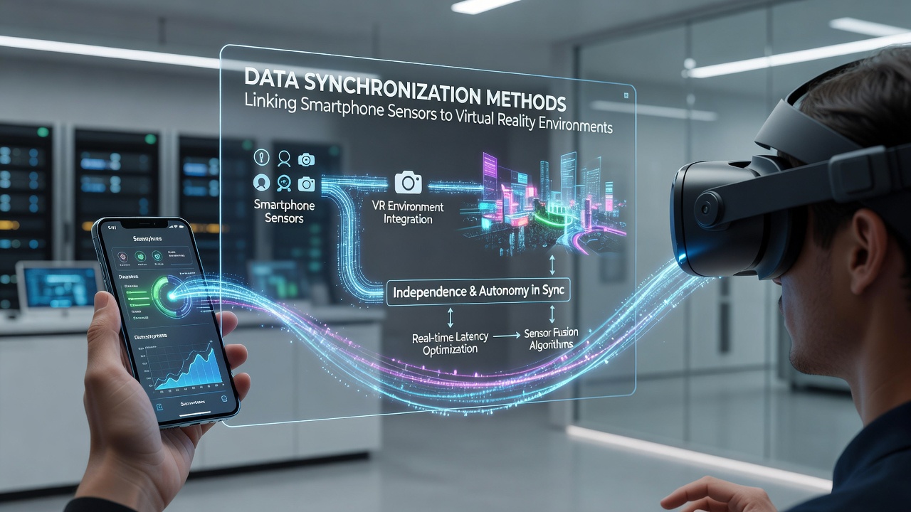 Wireless data packets flowing between mobile devices and VR headsets in a distributed indie development workflow