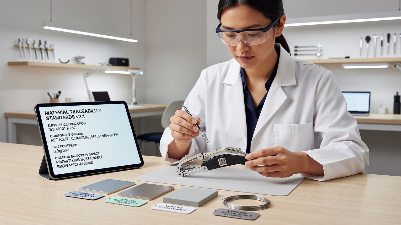 Portable VR prototype hardware undergoing material origin verification during component testing