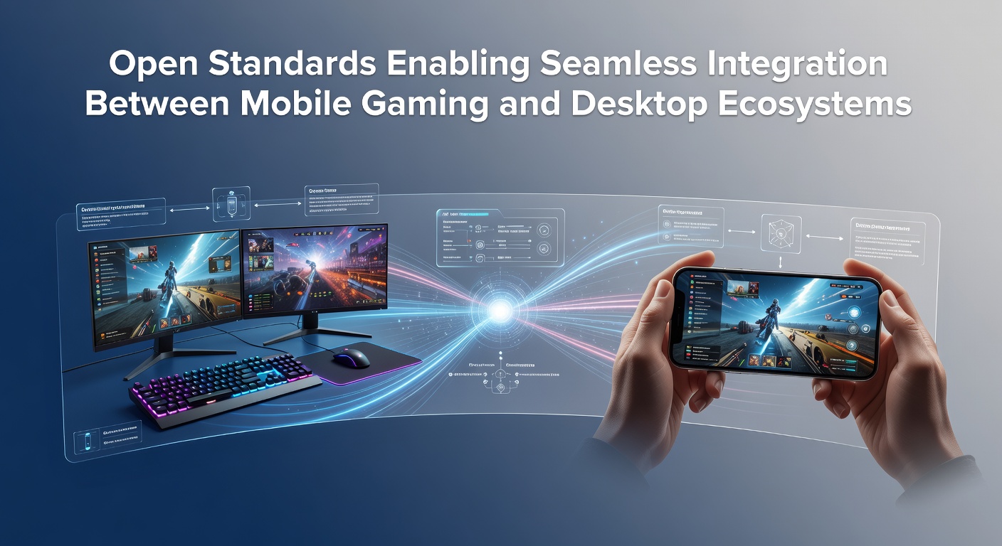 Cross-platform gaming devices showing mobile and desktop synchronization through open graphics standards