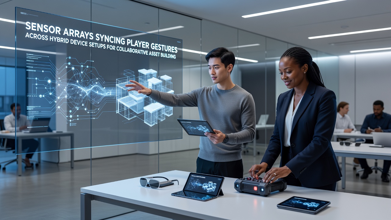 Collaborative asset building session using synchronized sensor arrays in augmented reality